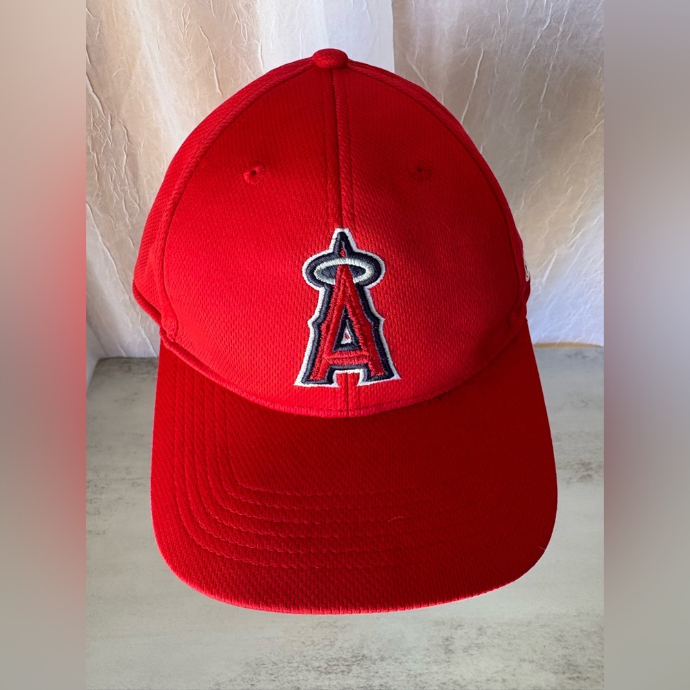 Los Angeles Angels Baseball Cap-Red Adjustable MLB OC Sports-Preowned, VGC